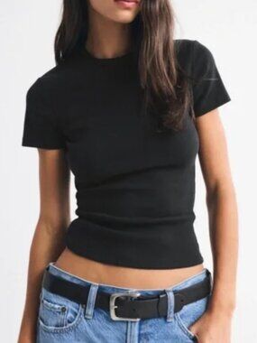 Abercrombie Ribbed Crew Essential Tee